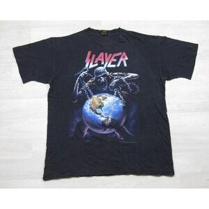 Vintage 90s Slayer North American Intourvention T-Shirt (XL) Brockum Metal